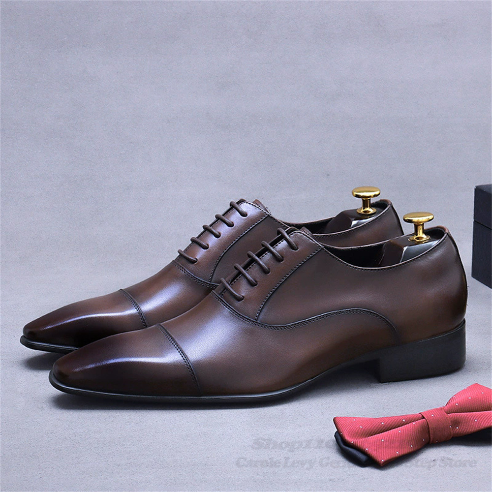 Men Shoes Oxford - Męskie skórzane buty Oxford, nowe, do