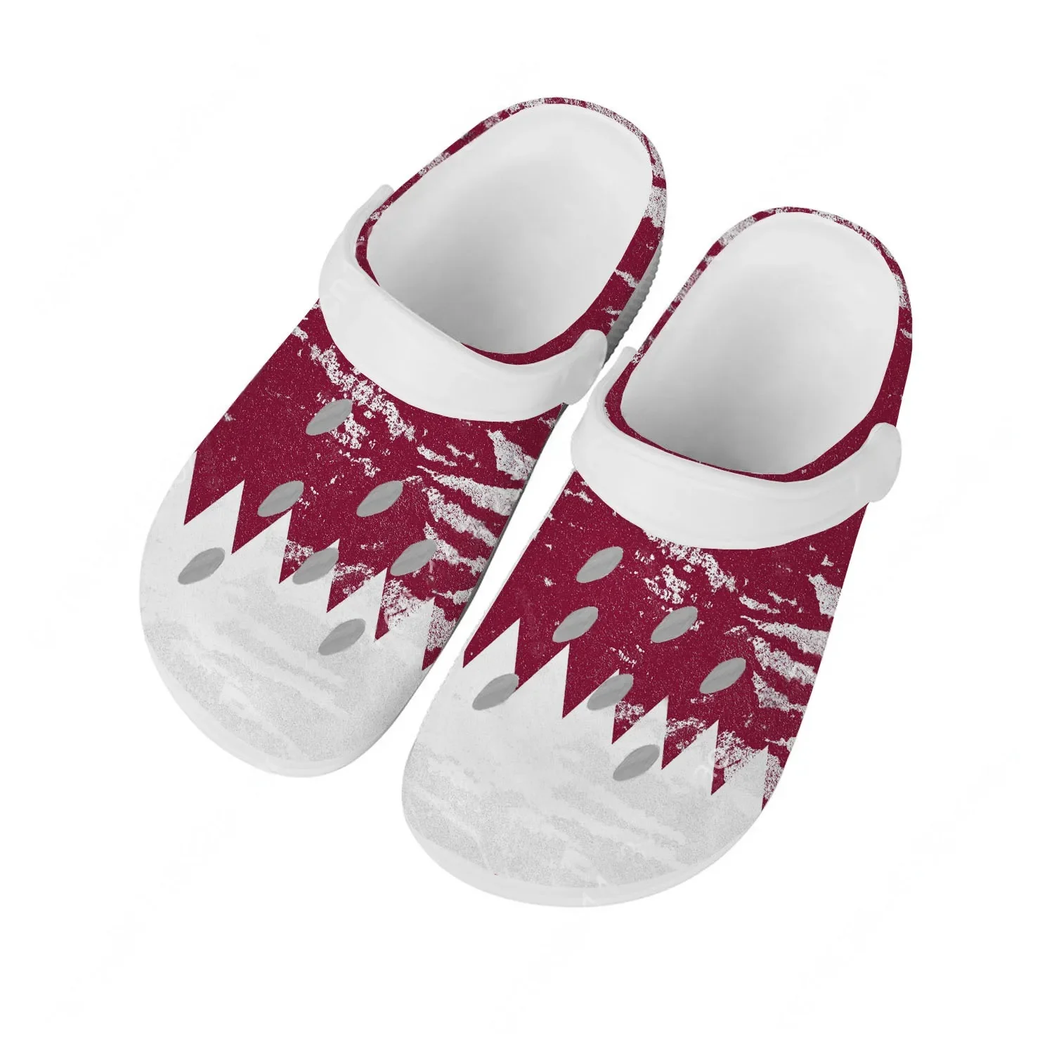 Men Shoes Qatar - Klapki z motywem flagi Kataru męskie