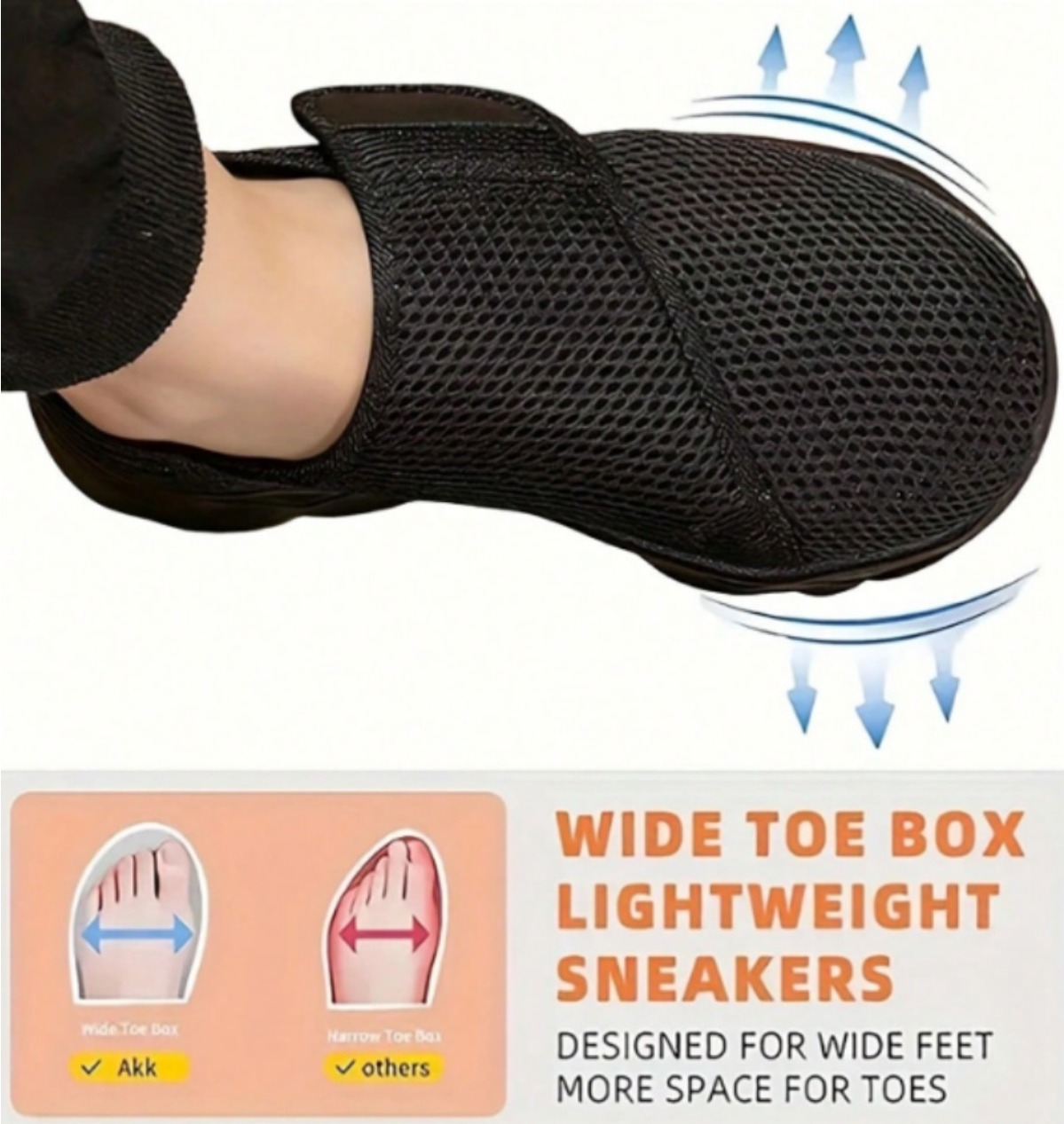 Men'S Shoes With Velcro - Nowe męskie przewiewne buty do chodzenia