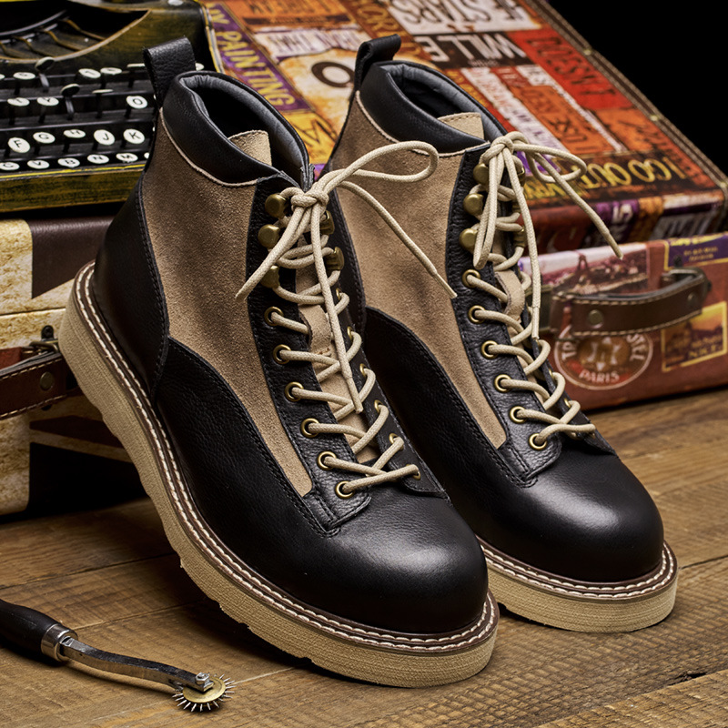 Men Shoes Oxford - Ręcznie Robione Męskie Botki Oxford ze