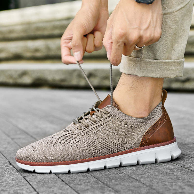 Men Shoes Oxford - Męskie buty codzienne, klasyczne, oddychające, brogsy,