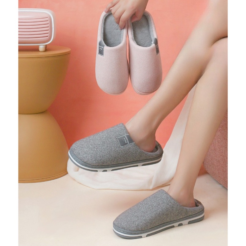 Men'S Shoes Grip - Męskie kapcie domowe puszyste zimowe ciepłe