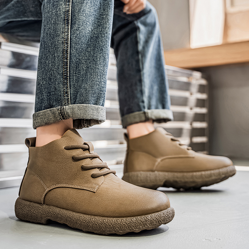 Men Shoes Trends - Męskie botki do kostki, brązowe krótkie