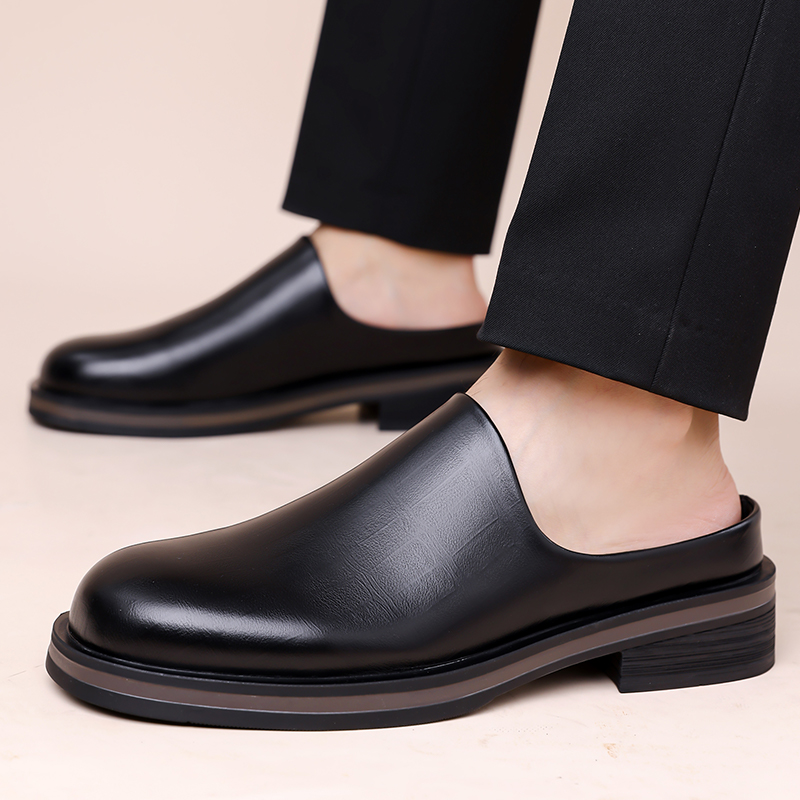 Men'S Shoes Qn - Męskie wsuwane półbuty, gruba podeszwa, błyszczące