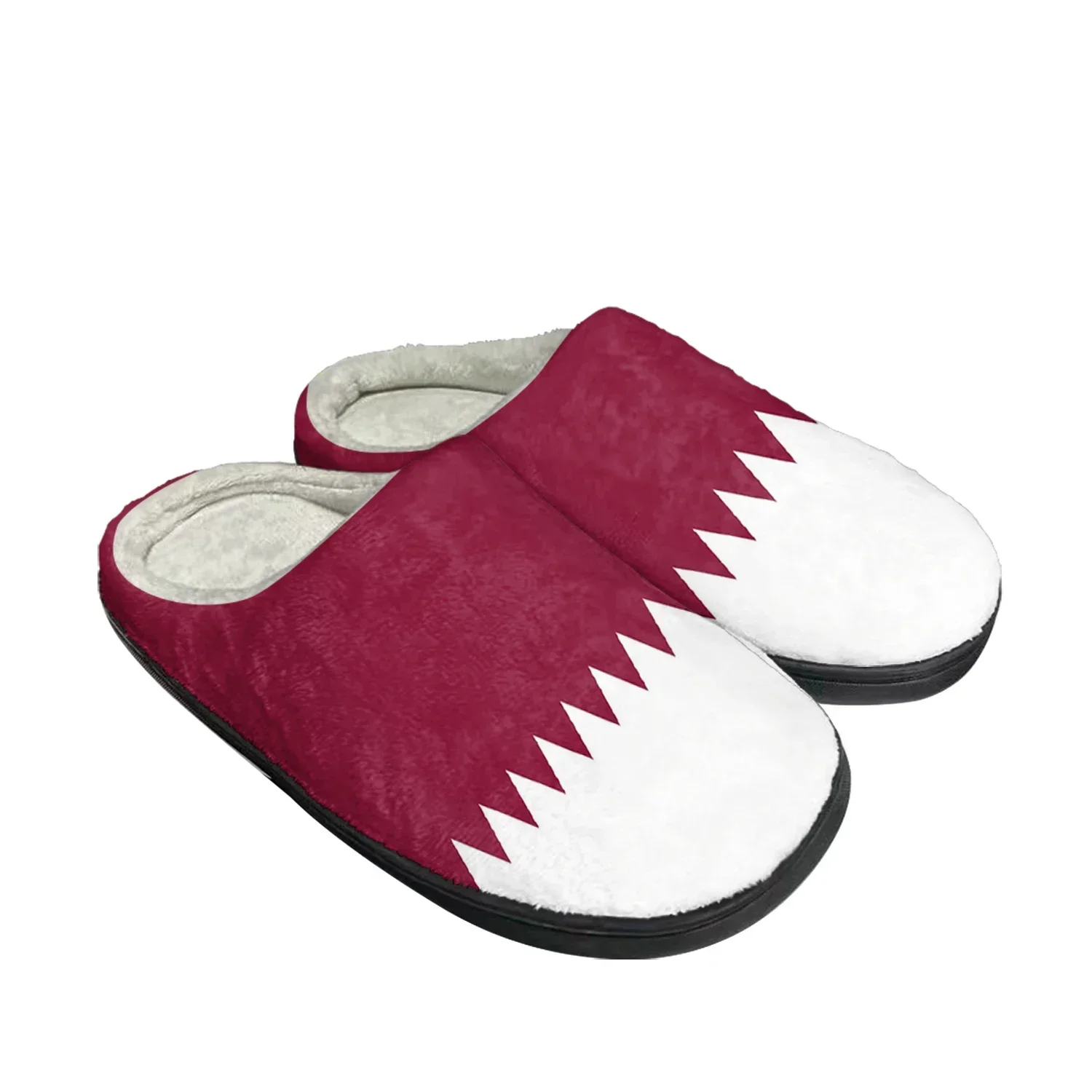 Men Shoes Qatar - Kapcie Domowe z Flagą Kataru Bawełniane