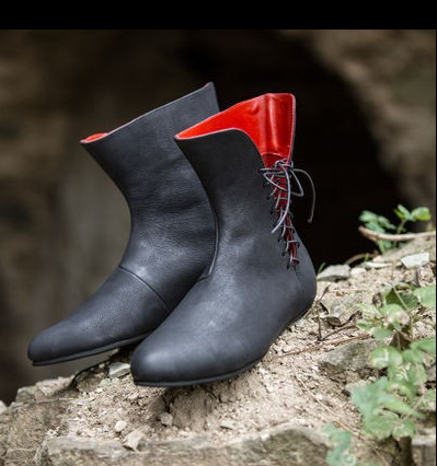 Men Shoes China - Męskie średniowieczne skórzane buty, średniowieczne botki,