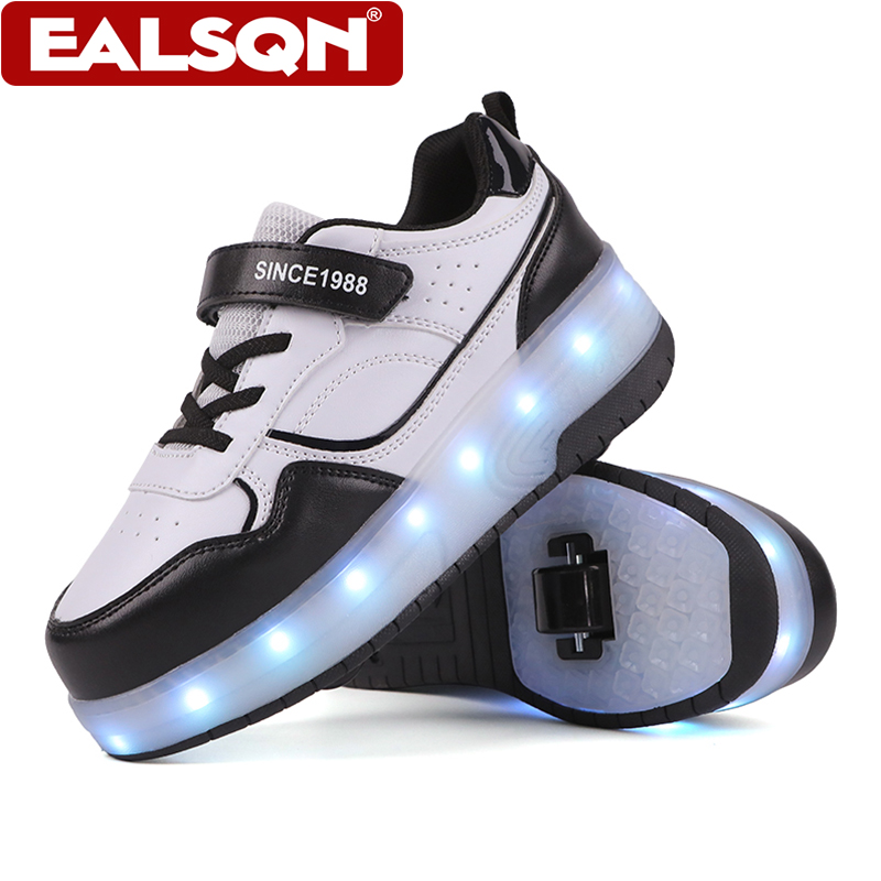 Men'S Shoes With Velcro - Nowe dziecięce rolki LED ze świetlnymi