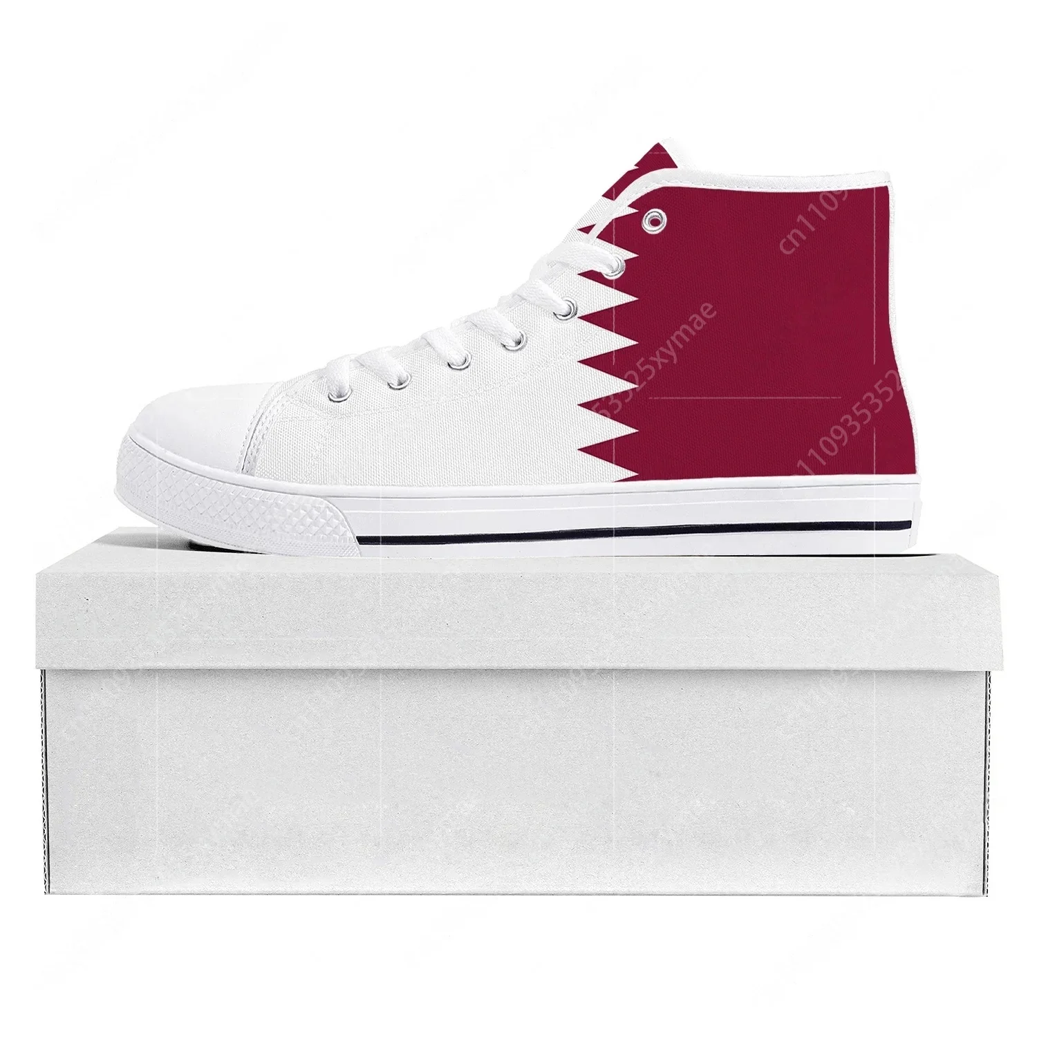 Men Shoes Qatar - Wysokiej jakości trampki z flagą Kataru,