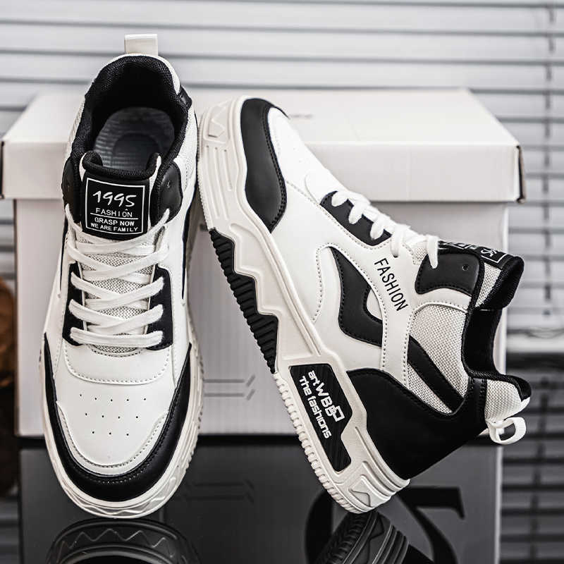 Men Shoes Name - Okrągłe Skórzane Sportowe Buty Męskie typu