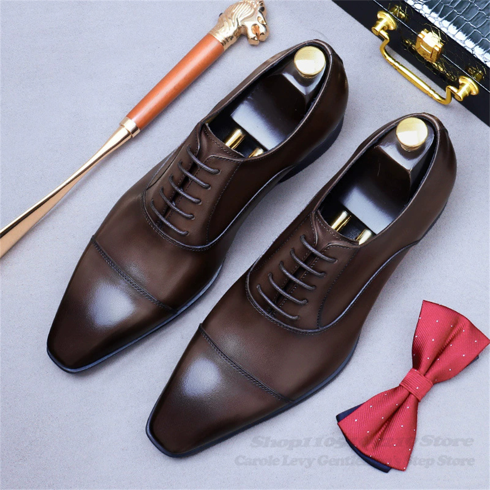 Męskie skórzane buty Oxford, n – Men Shoes Oxford recenzja i cena