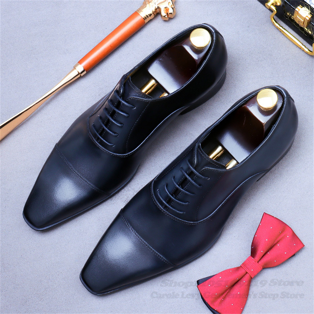 Męskie skórzane buty Oxford, n – Men Shoes Oxford recenzja i cena