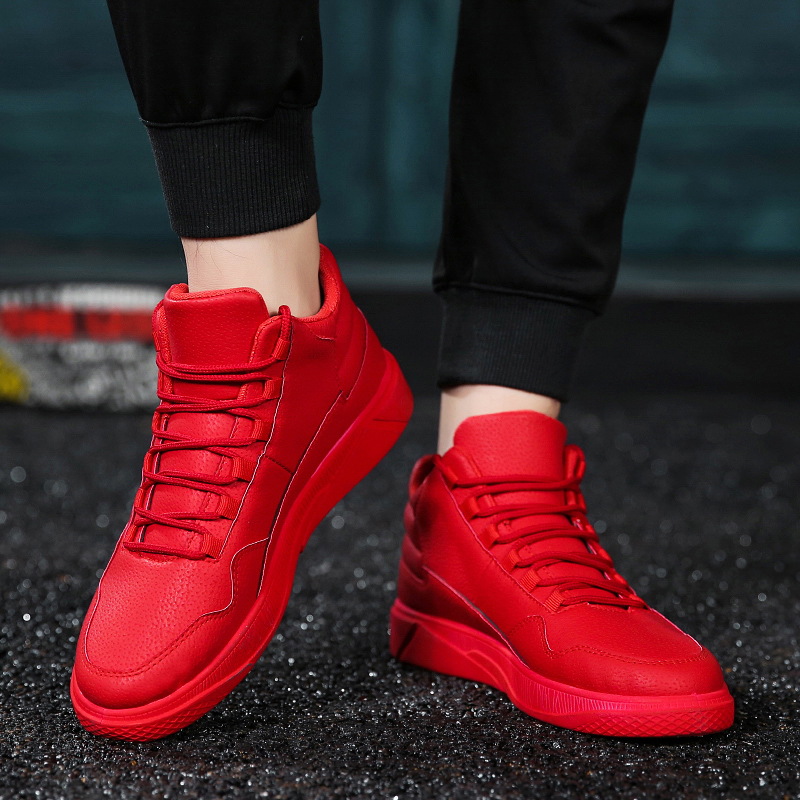 Czerwone męskie skórzane buty  – Men'S Shoes Grip recenzja i cena