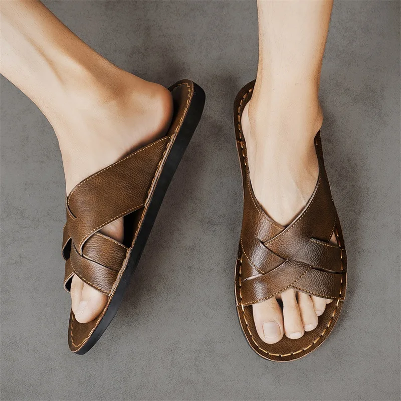 Męskie sandały z prawdziwej sk – Men Shoes Marks recenzja i cena