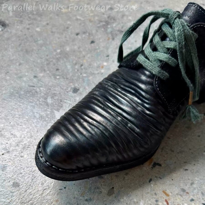 Męskie plisowane skórzane buty – Men Shoes Oxford recenzja i cena