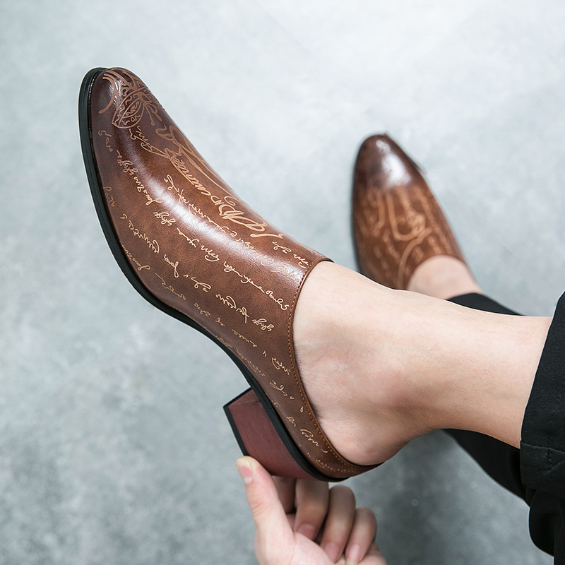 Męskie brązowe skórzane klapki – Men Shoes Office recenzja i cena