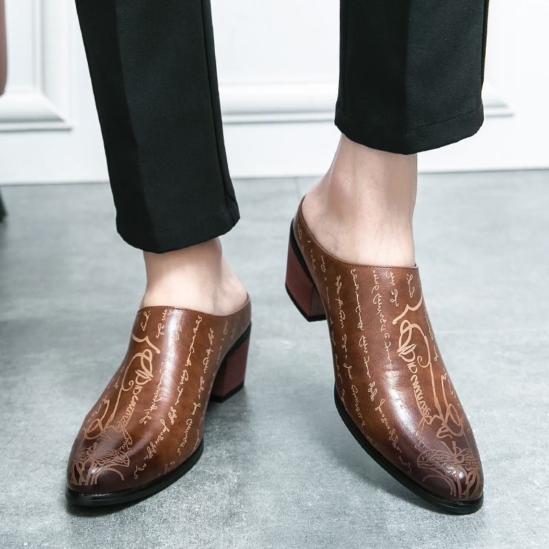 Męskie brązowe skórzane klapki – Men Shoes Office recenzja i cena