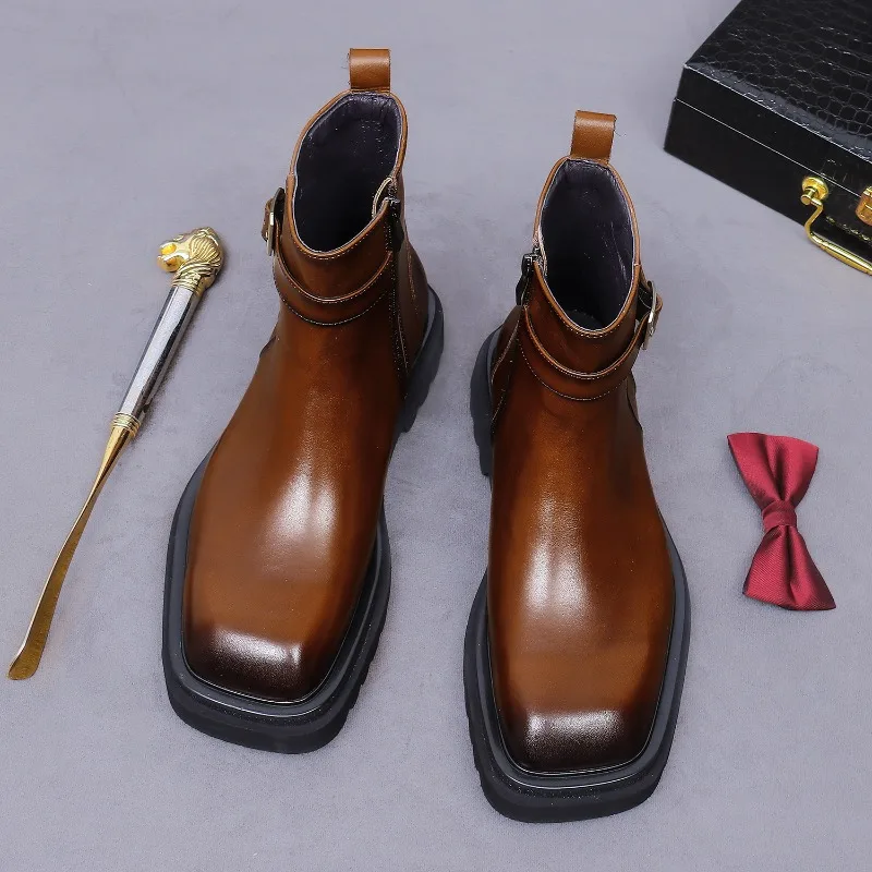 Męskie botki retro Oxford, luk – Men Shoes Oxford recenzja i cena