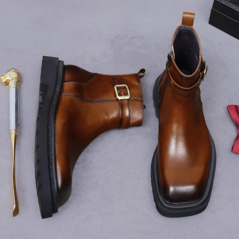 Męskie botki retro Oxford, luk – Men Shoes Oxford recenzja i cena
